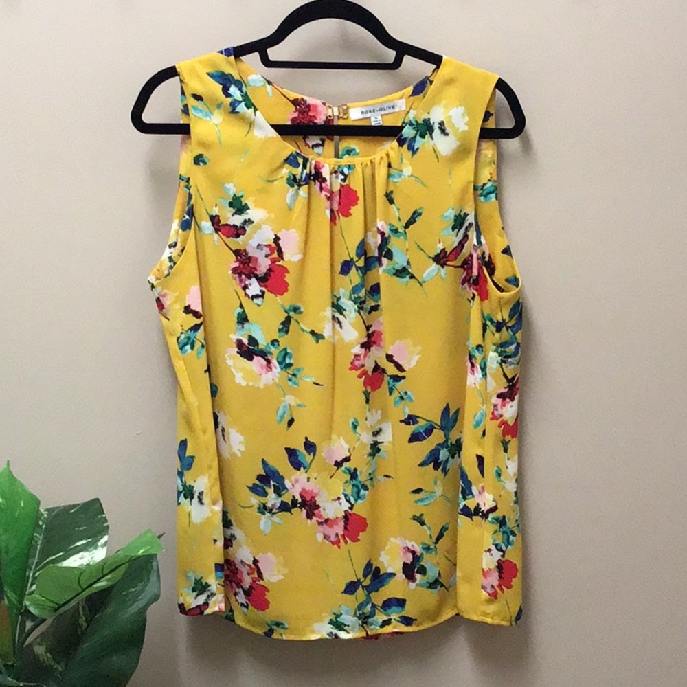 Rose + Olive, XL, tank top blouse